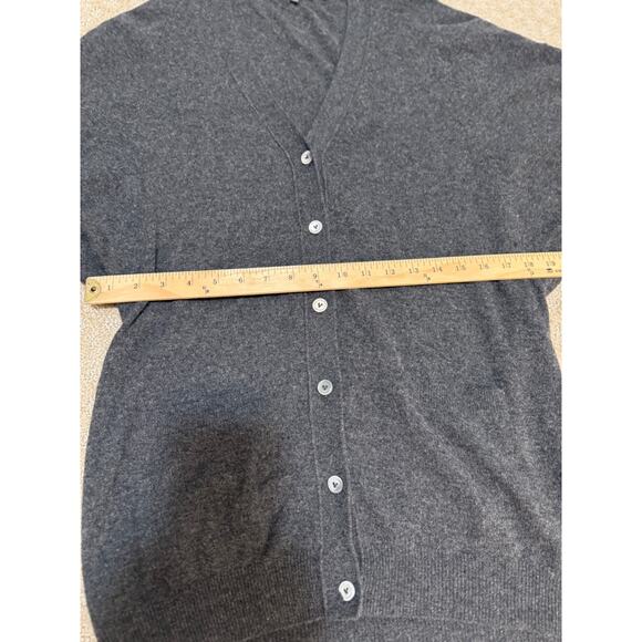 Vince Gray Small Cashmere Button-Up Short Sleeve Kimono Dolman Sweater Cardigan - Picture 14 of 16